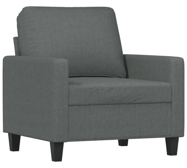 Křeslo s podnožkou tmavě šedé 60 cm textil 3201030