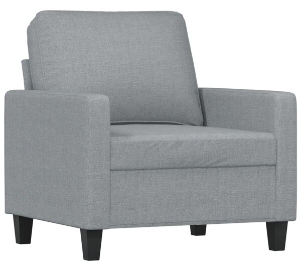 Křeslo s podnožkou světle šedé 60 cm textil 3201029