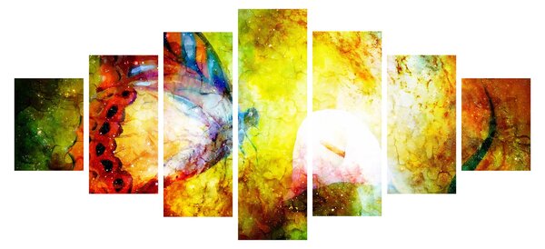Obraz - Kosmický motýl (210x100 cm)