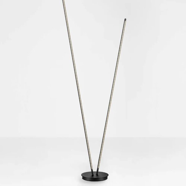 Nova Luce Černá kovová stojací LED lampa Intec 184 cm