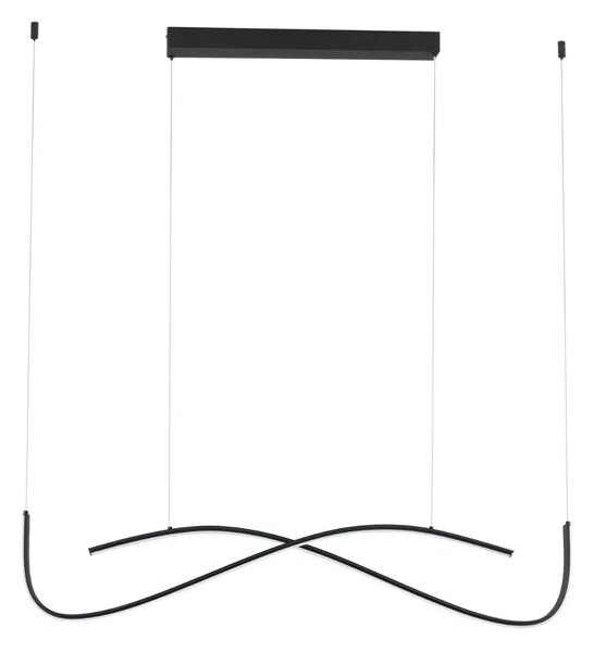 Nova Luce Černé kovové závěsné LED světlo Brio 104 cm