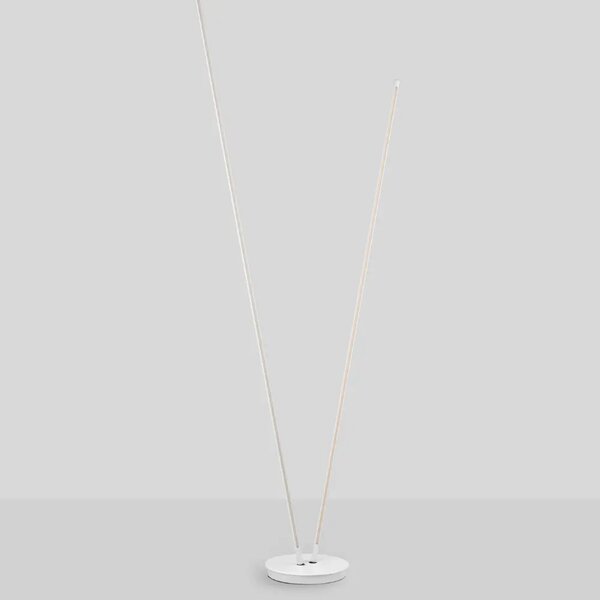 Nova Luce Bílá kovová stojací LED lampa Intec 184 cm