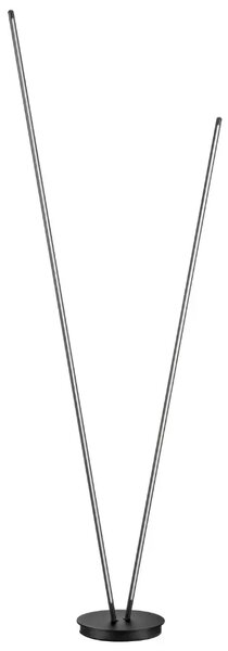 Nova Luce Černá kovová stojací LED lampa Intec 184 cm