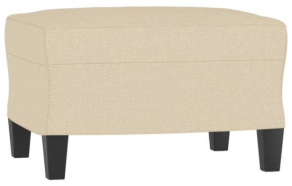 Křeslo s podnožkou krémové 60 cm textil 3201083