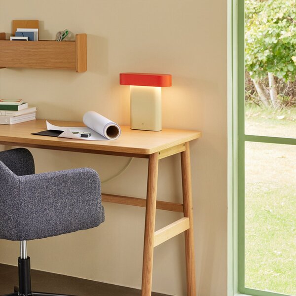 Stolní lampa Hübsch, Sleek, stmívatelné, Zelená, Obývací pokoj, Kov, Design