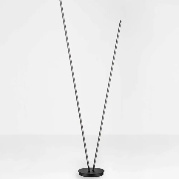 Nova Luce Černá kovová stojací LED lampa Intec 184 cm