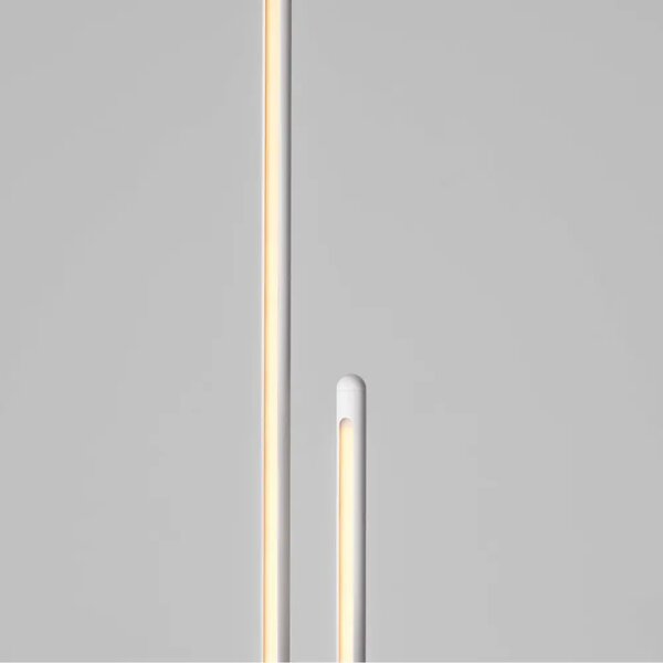 Nova Luce Bílá kovová stojací LED lampa Intec 184 cm
