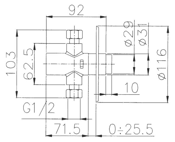 Alpi Tender - Samouzavírací sprchový ventil pod omítku, chrom TR 30DIP