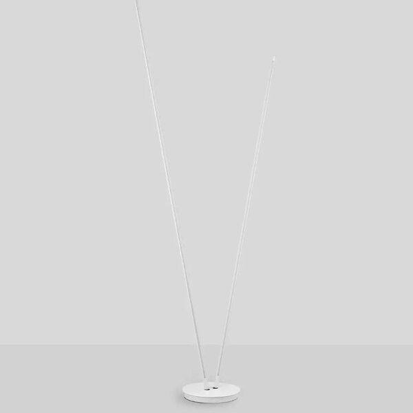 Nova Luce Bílá kovová stojací LED lampa Intec 184 cm