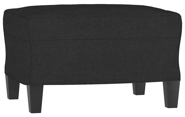 Křeslo s podnožkou černé 60 cm textil 3201147