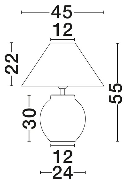 Nova Luce Béžovošedá keramická stolní lampa Lupe
