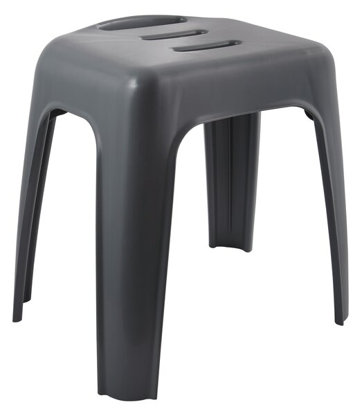 Spirella sedátko do sprchy HOCKER, tmavě šedá, plast, 47 cm, do 130 kg