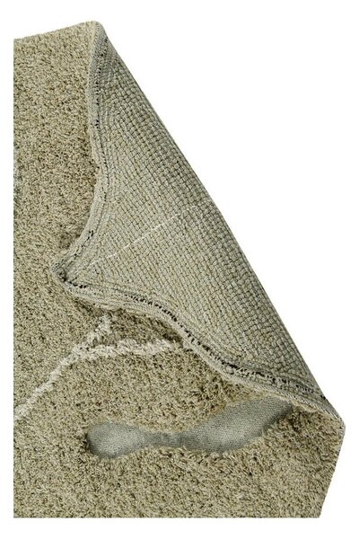 Khaki pratelný ručně tkaný bavlněný dětský koberec 75x100 cm Mini Monstera Olive – Lorena Canals