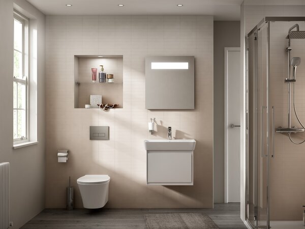 Ideal Standard Connect Air - Umyvadlo CUBE 600x460 mm, s přepadem, bílá E029801