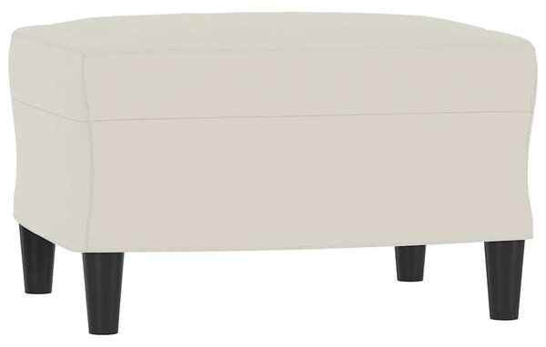 Křeslo s podnožkou krémové 60 cm samet 3201053
