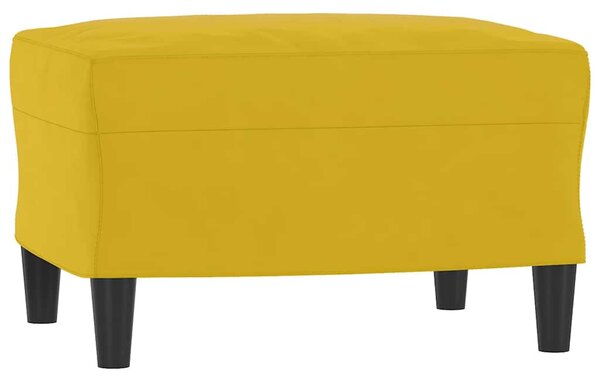 Křeslo s podnožkou žluté 60 cm samet 3201051