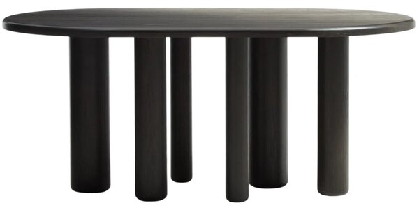 Kave Home Tmavě hnědý dřevěný jídelní stůl Mailen 180 x 105 cm