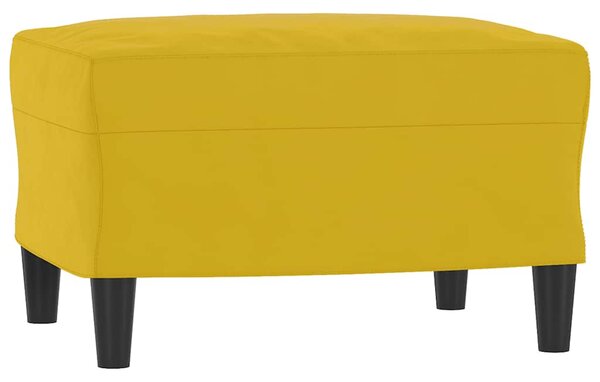 Křeslo s podnožkou žluté 60 cm samet 3201211