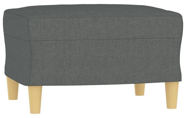 Křeslo s podnožkou tmavě šedé 60 cm textil 3201066