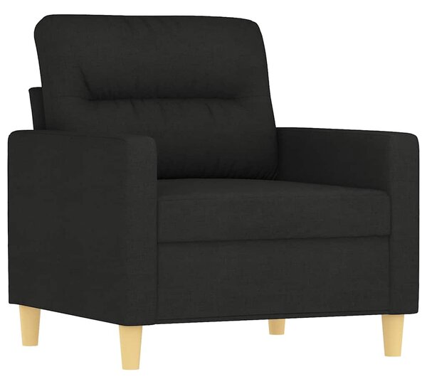 Křeslo s podnožkou černé 60 cm textil 3201069