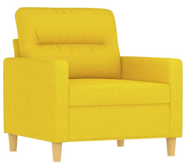 Křeslo s podnožkou světle žluté 60 cm textil 3201070
