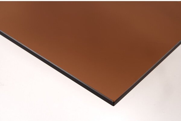 Hnědé skleněné konferenční stolky v sadě 2 ks 50x50 cm Dice – Actona
