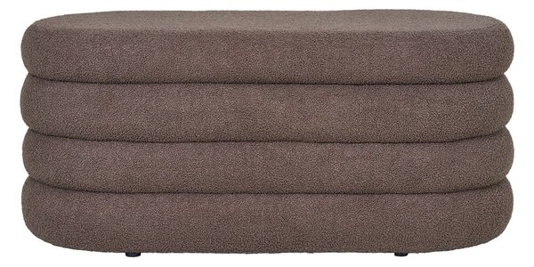 Hnědá lavice z textilie bouclé Dartford – House Nordic