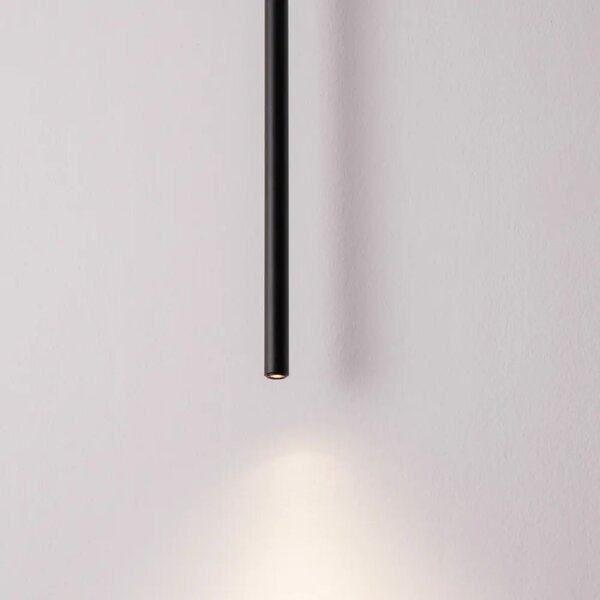 Nova Luce Černé kovové závěsné LED světlo Stilvi 8 cm