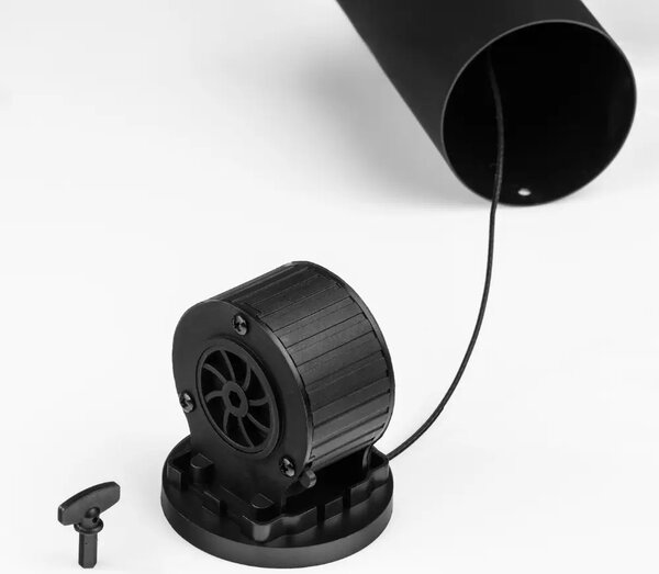 Nova Luce Černé kovové závěsné LED světlo Stilvi 8 cm