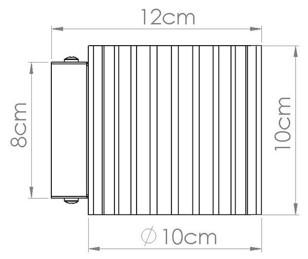 Oranžové nástěnné svítidlo ø 10 cm Zora – Sollux