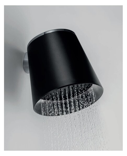 Alpi Fred - Hlavová sprcha Ø 218 mm s LED osvětlením, černá matná FDP02CRNE
