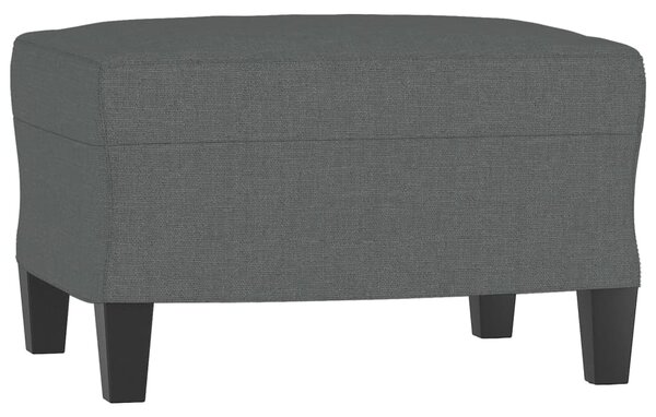 Křeslo s podnožkou tmavě šedé 60 cm textil 3201082