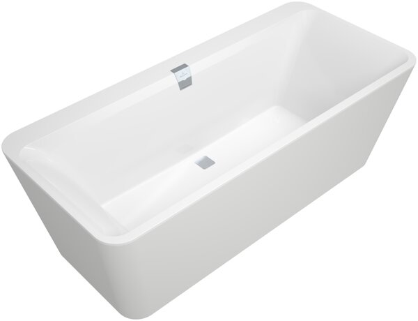 Villeroy & Boch Squaro Edge 12 Duo - Vana do prostoru 1800x800 mm, včetně odpadu a přepadu, alpská bílá UBQ180SQE7PDV-01