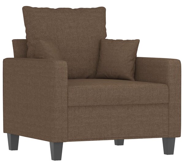 Křeslo s podnožkou hnědé 60 cm textil 3201084