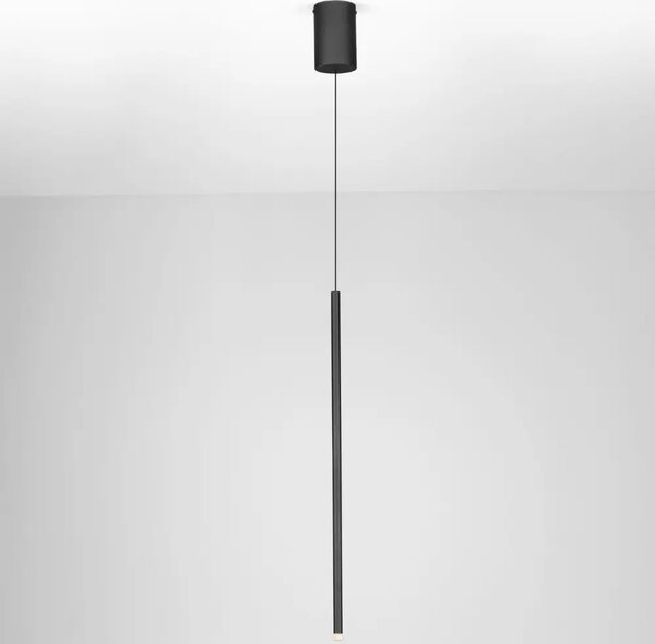 Nova Luce Černé kovové závěsné LED světlo Stilvi 8 cm