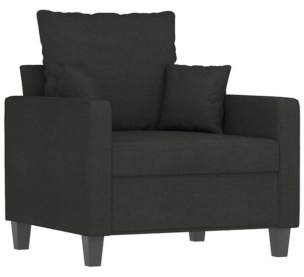 Křeslo s podnožkou černé 60 cm textil 3201085