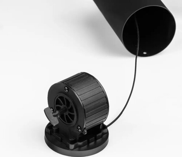 Nova Luce Černé kovové závěsné LED světlo Stilvi 8 cm