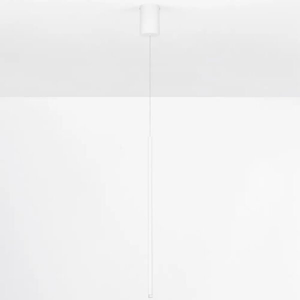 Nova Luce Bílé kovové závěsné LED světlo Stilvi 8 cm