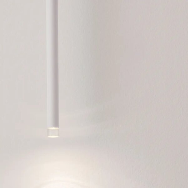 Nova Luce Bílé kovové závěsné LED světlo Stilvi 8 cm