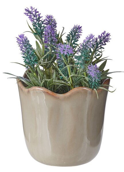 GLAZE Květináč 14 cm - hnědá