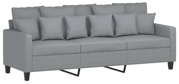 3místná pohovka s podnožkou světle šedá 180 cm textil 3201089