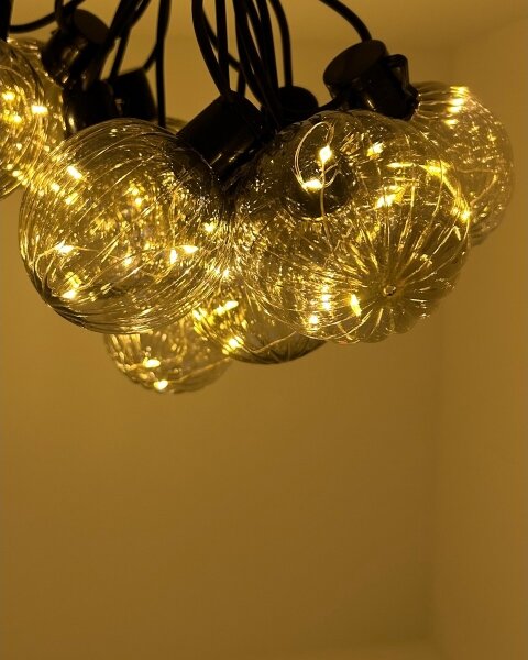 LED Venkovní dekorační řetěz 10xLED/0,15W/230V 6,8 m IP44 černá/kouřová