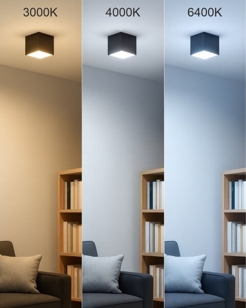 LED Bodové svítidlo LED/5W/230V 3000/4000/6400K 7,5x7,5 cm černá