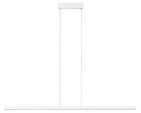 Nova Luce Bílé kovové závěsné LED světlo Deos 159 cm