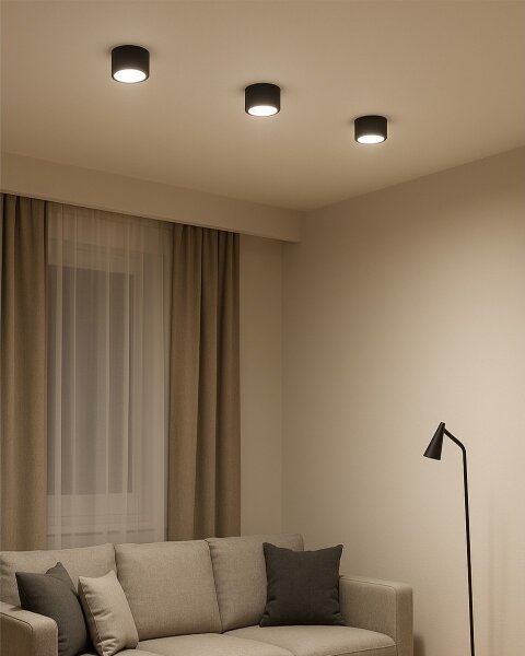 LED Bodové svítidlo LED/5W/230V 3000/4000/6400K pr. 7,5 cm černá
