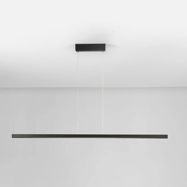 Nova Luce Černé kovové závěsné LED světlo Deos 159 cm