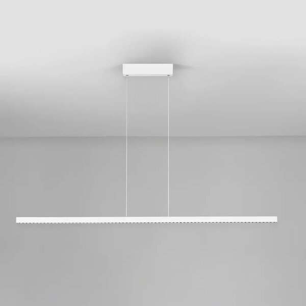 Nova Luce Bílé kovové závěsné LED světlo Deos 159 cm