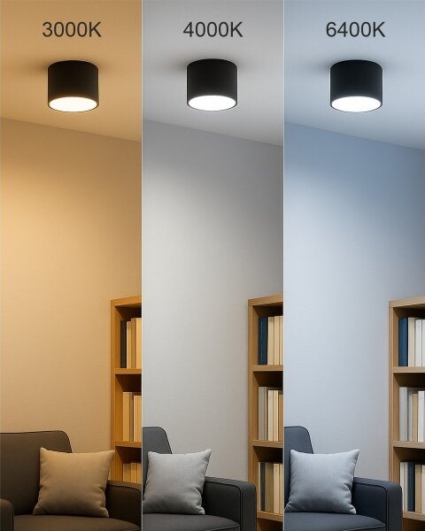 LED Bodové svítidlo LED/10W/230V 3000/4000/6400K pr. 12 cm černá