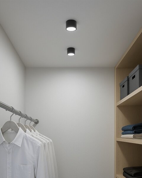 LED Bodové svítidlo LED/5W/230V 3000/4000/6400K pr. 7,5 cm černá