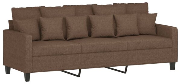 3místná pohovka s podnožkou hnědá 180 cm textil 3201092